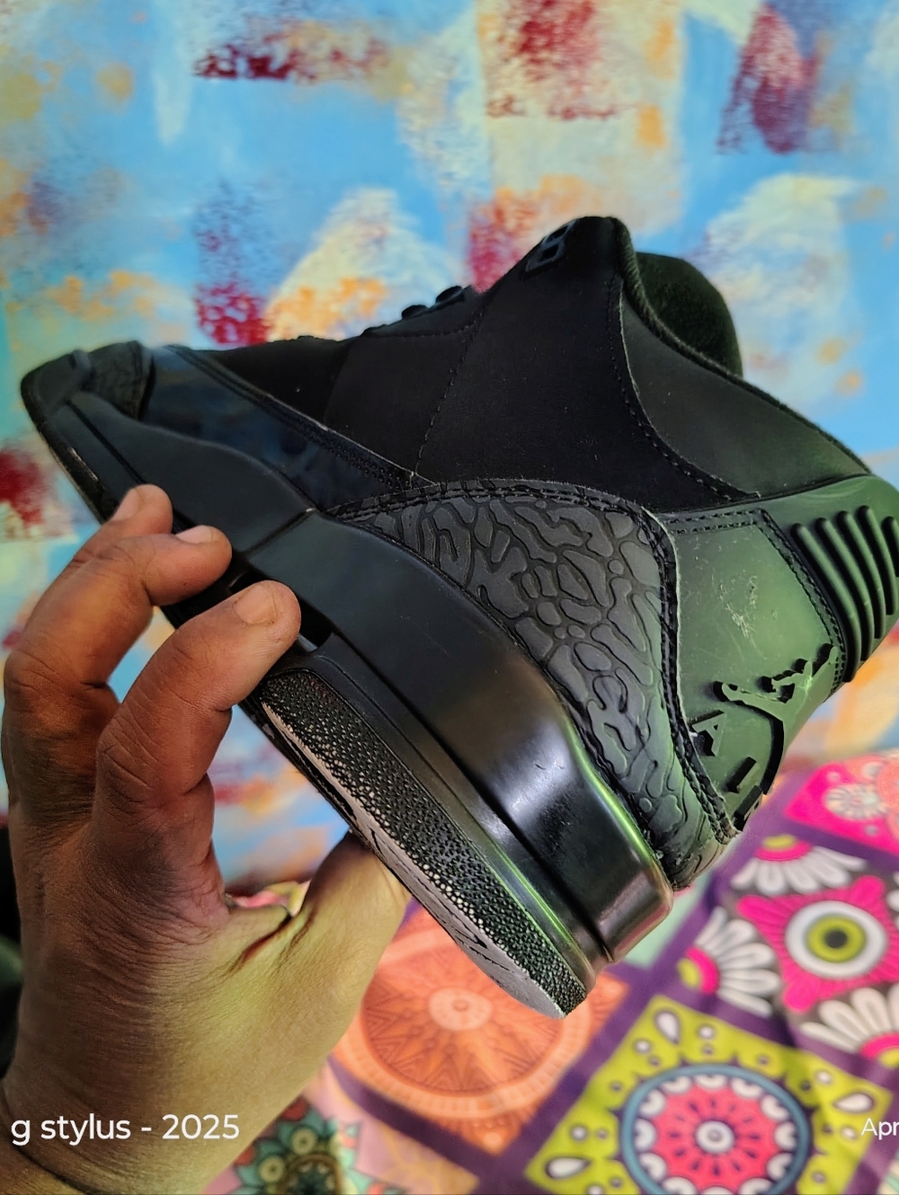 😎🔥🔥 NIKE AIR JORDAN 3 Retro Black Cats 9.5,W- 11